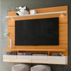 Painel para TV Até 60 Polegadas Lana 2 Portas 1 Prateleira com Led Cinamomo/Off White - Madetec