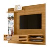 Painel para TV Até 55 Polegadas Frizz 2 Portas 3 Prateleiras com Espelho e com Led Cumaru - Madetec