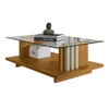 Mesa de Centro Frizz com Vidro Cumaru/Opala - Madetec
