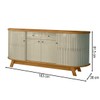 Balcão Buffet Mônaco 4 Portas 2 Gavetas Cumaru/Opala - Madetec