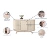 Balcão Buffet Monza 3 Portas 1 Gaveta Calacata/Off White - Madetec