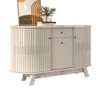 Balcão Buffet Monza 3 Portas 1 Gaveta Calacata/Off White - Madetec