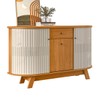 Balcão Buffet Monza 3 Portas 1 Gaveta Cinamomo/Off White - Madetec