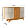 Balcão Buffet Monza 3 Portas 1 Gaveta Cinamomo/Off White - Madetec