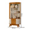 Cristaleira Moss 4 Portas 2 Gavetas com Vidro e Espelho  Cinamomo/Off White - Madetec