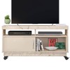 Rack para TV Até 50 Polegadas Artur 1 Porta Calacata/Off White - Madetec