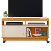 Rack para TV Até 50 Polegadas Artur 1 Porta Cinamomo/Off White - Madetec