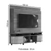 Estante para TV Até 65 Polegadas Daytona 2 Portas Cumaru/Opala - Madetec