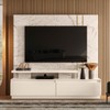 Estante para TV Até 75 Polegadas New Apolo 2 Gavetas Calacata/Off White - Madetec