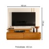 Estante para TV Até 75 Polegadas New Apolo 2 Gavetas Cinamomo/Off White - Madetec