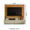 Estante para TV Até 75 Polegadas New Apolo 2 Gavetas Cumaru/Opala - Madetec