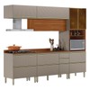 Cozinha Completa Proença 7 Portas 7 Gavetas com Vidro Dp2705mf Nogueira/Nude Prime Tx - Demóbile