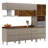 Cozinha Completa Proença 7 Portas 7 Gavetas com Vidro Dp2705rf Nogueira/Nude Prime Tx - Demóbile