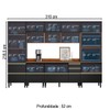 Cozinha Completa Proença 9 Portas 8 Gavetas Ripado com Vidro Dp3101rp Nogueira/Carbono Prime Tx - Demóbile