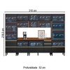 Cozinha Completa Proença 9 Portas 8 Gavetas com Vidro Dp3101mf Nogueira/Carbono Prime Tx - Demóbile