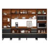 Cozinha Completa Proença 9 Portas 8 Gavetas com Vidro Dp3101mf Nogueira/Carbono Prime Tx - Demóbile