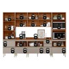 Cozinha Completa Proença 9 Portas 8 Gavetas com Vidro Dp3101mf Nogueira/Nude Prime Tx - Demóbile