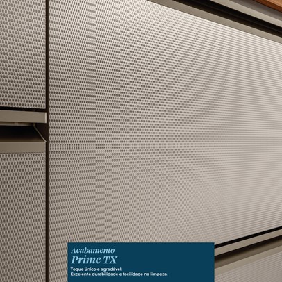 Cozinha Completa Proença 9 Portas 8 Gavetas com Vidro Dp3101mf Nogueira/Nude Prime Tx - Demóbile