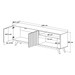 Rack para TV Até 65 Polegadas Lancaster 2 Portas Ripado Off White/Freijó - Pnr Móveis