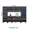 Cozinha Completa Proença 9 Portas 8 Gavetas com Vidro Dp3101rf Nogueira/Carbono Prime Tx - Demóbile