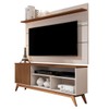 Rack com Painel para TV Até 50 Polegadas Lincoln 1 Porta 1 Prateleira Off White/Freijó - Pnr Móveis