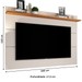 Painel para TV Até 60 Polegadas Hemera 1 Prateleira Off White/Nature - Pnr Móveis