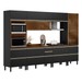 Cozinha Completa Proença 8 Portas 8 Gavetas com Vidro Dp3301rf Nogueira/Carbono Prime Tx - Demóbile
