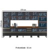 Cozinha Completa Proença 12 Portas 9 Gavetas com Vidro Dp3701rf Nogueira/Carbono Prime Tx - Demóbile