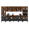 Cozinha Completa Proença 12 Portas 9 Gavetas com Vidro Dp3701rf Nogueira/Carbono Prime Tx - Demóbile