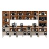Cozinha Completa Proença 12 Portas 9 Gavetas com Vidro Dp3701rf Nogueira/Nude Prime Tx - Demóbile