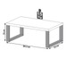Mesa de Centro Industrial 100% Mdf Off White/Freijó F12 - Pradel