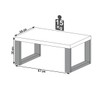 Mesa de Centro Industrial 100% Mdf Off White/Freijó F13 - Pradel
