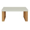 Mesa de Centro Industrial 100% Mdf Off White/Freijó F13 - Pradel