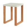 Mesa de Canto Industrial 100% Mdf Off White/Freijó F33 - Pradel