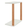 Mesa de Canto Industrial 100% Mdf Off White/Freijó F36 - Pradel