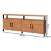 Balcão Buffet 4 Portas 100% Mdf Industrial F45 Freijó/Preto Fosco - Pradel