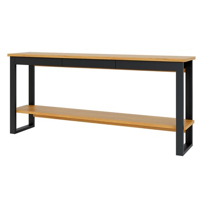 Aparador 1 Gaveta 1 Prateleira 100% Mdf F47 Freijó/Preto Fosco - Pradel