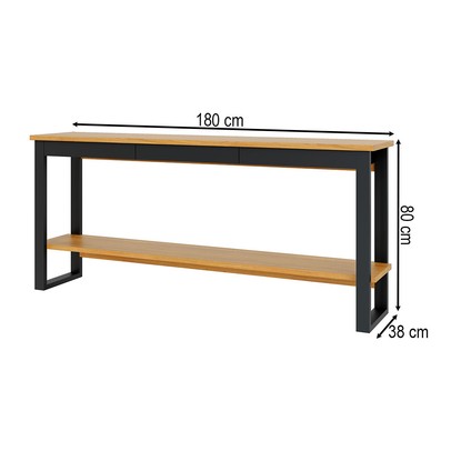 Aparador 1 Gaveta 1 Prateleira 100% Mdf F47 Freijó/Preto Fosco - Pradel