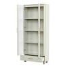 Cristaleira 2 Portas 1 Gaveta 100% Mdf Off White/Gold C58 - Pradel