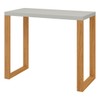 Mesa Escrivaninha Industrial 100% Mdf Off White/Freijó F11 - Pradel