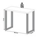 Mesa Escrivaninha Industrial 100% Mdf Off White/Freijó F11 - Pradel