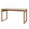 Mesa Escrivaninha Industrial 100% Mdf Off White/Freijó F20 - Pradel