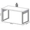 Mesa Escrivaninha Industrial 100% Mdf Off White/Freijó F20 - Pradel