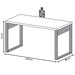 Mesa Escrivaninha Industrial 100% Mdf Off White/Freijó F20 - Pradel