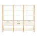 Estante para Livros 2 Portas 2 Gavetas 100% Mdf E93 Off White/Freijó/Gold - Pradel