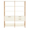Estante para Livros 1 Porta 2 Gavetas 100% Mdf E92 Off White/Freijó/Gold - Pradel