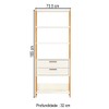 Estante para Livros 2 Gavetas 100% Mdf E91 Off White/Freijó/Gold - Pradel