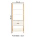Estante para Livros 2 Gavetas 100% Mdf E91 Off White/Freijó/Gold - Pradel