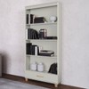 Estante para Livros 1 Gaveta 3 Prateleiras 100% Mdf Off White/Gold C57 - Pradel