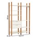 Closet Tw403  2 Gavetas 8 Prateleiras 100% Mdf Off White/Freijó/Gold - Dalla Costa